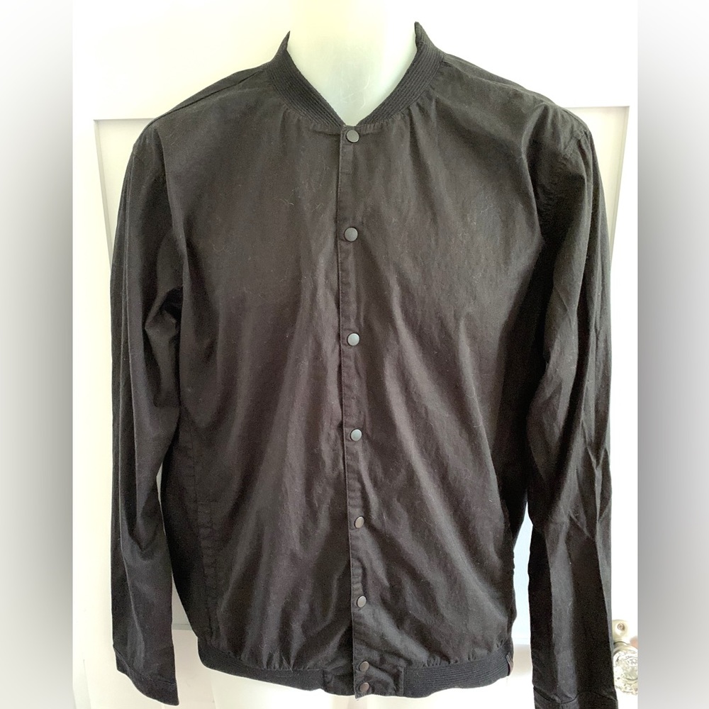 Rudsak men’s black Cotton Shirt Long Sleeved Elastic Waist/Collar Small